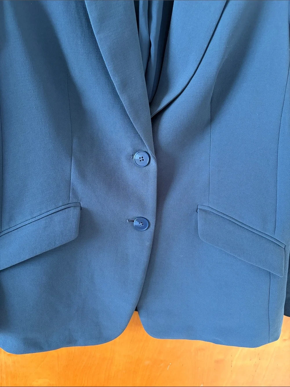 Express Women’s Blue/Teal Two-Button Blazer